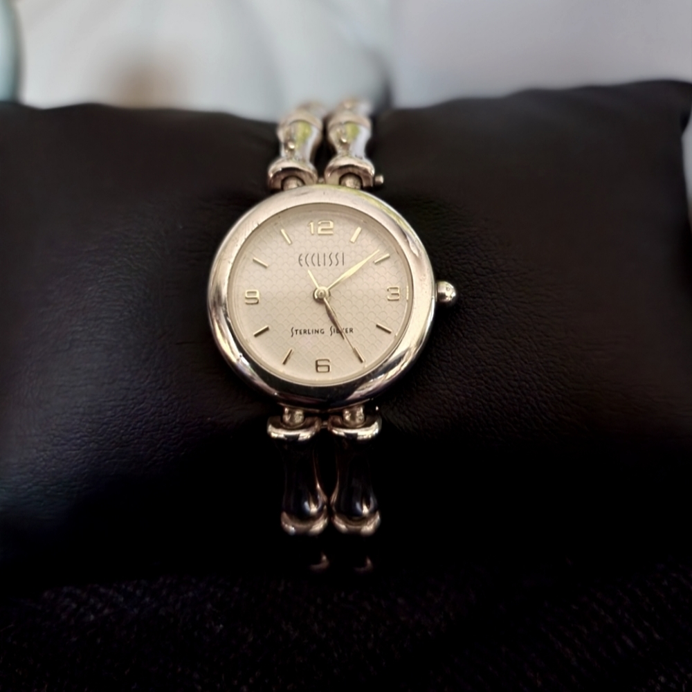 Ecclissi Bamboo link sterling silver watch
